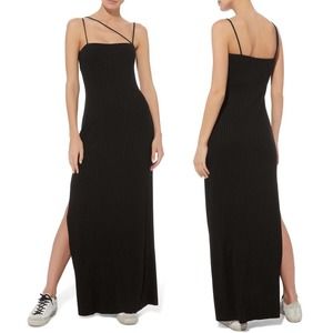 THE RANGE Black Ribbed Suspension Maxi Dress Size XS